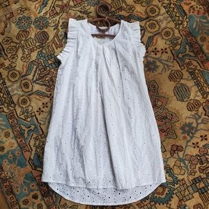 Cost plus Word Market White Eyelet Dress Size L/XL